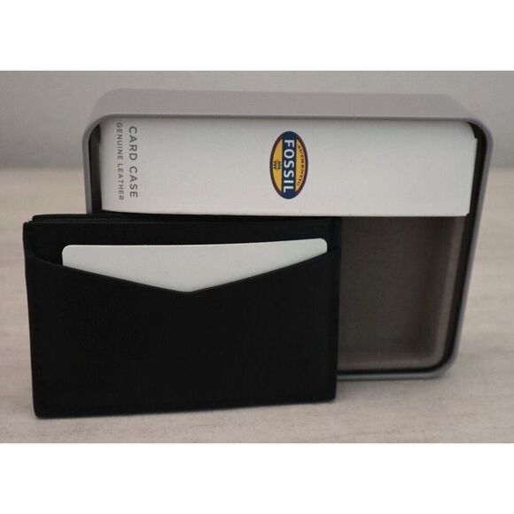 Fossil ML3562001 Men's Black Leather Ultra-Sleek Ingram Credit Card/ID Holder - Picture 2 of 6